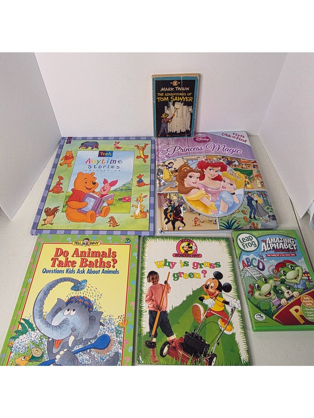Vintage Kids Books Lot Disney Princess Pooh LeapFrog Books & DvD Nostalgia